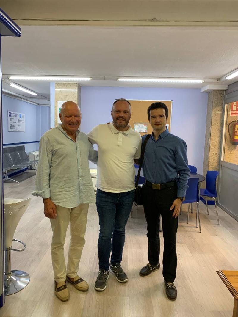 Avec Konstantin Korotkov (à gauche) et Dimitri Orlov (à droite)